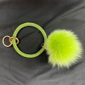 Fur Pom Pom keychain